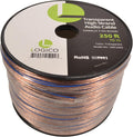 Car Home Audio Speaker Wire 14 Gauge Bulk Cable 250 ft - Clear