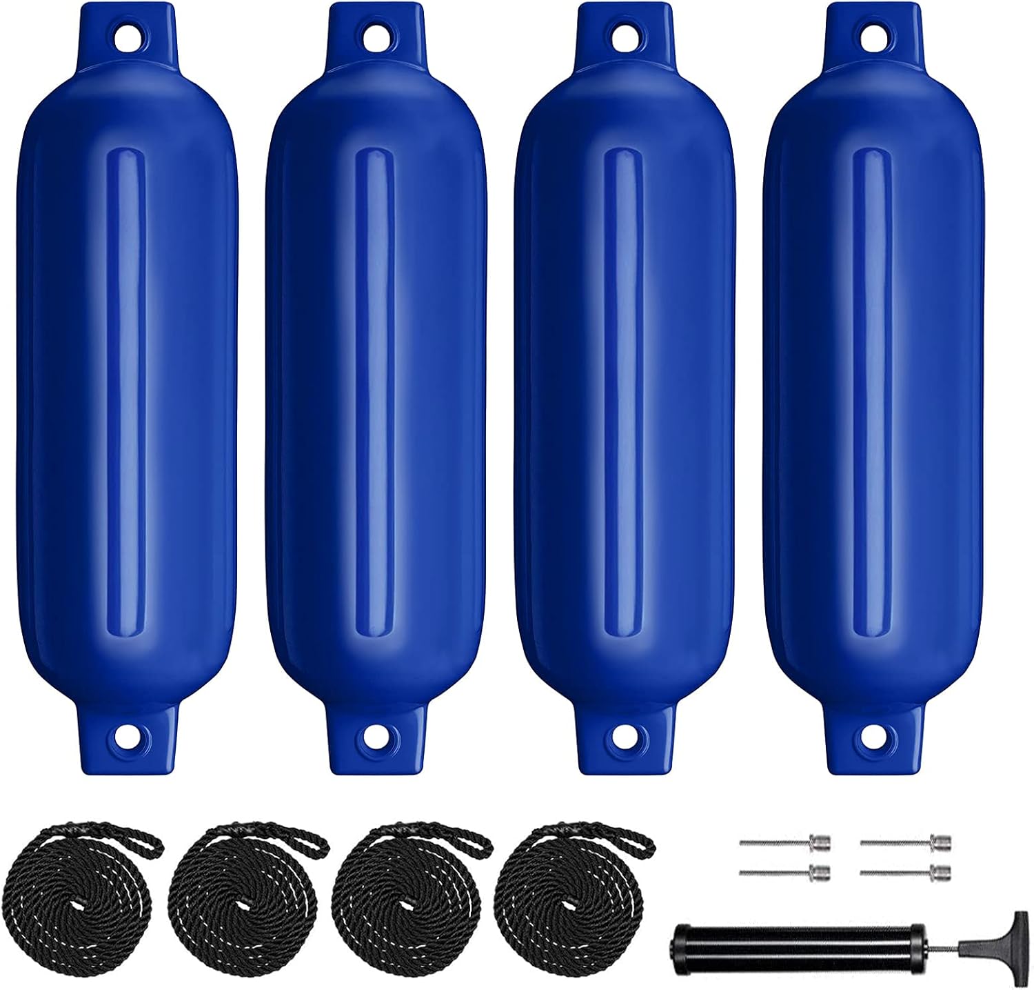Inflatable Ribbed Marine Boat Fenders 4Pack for Docking Use