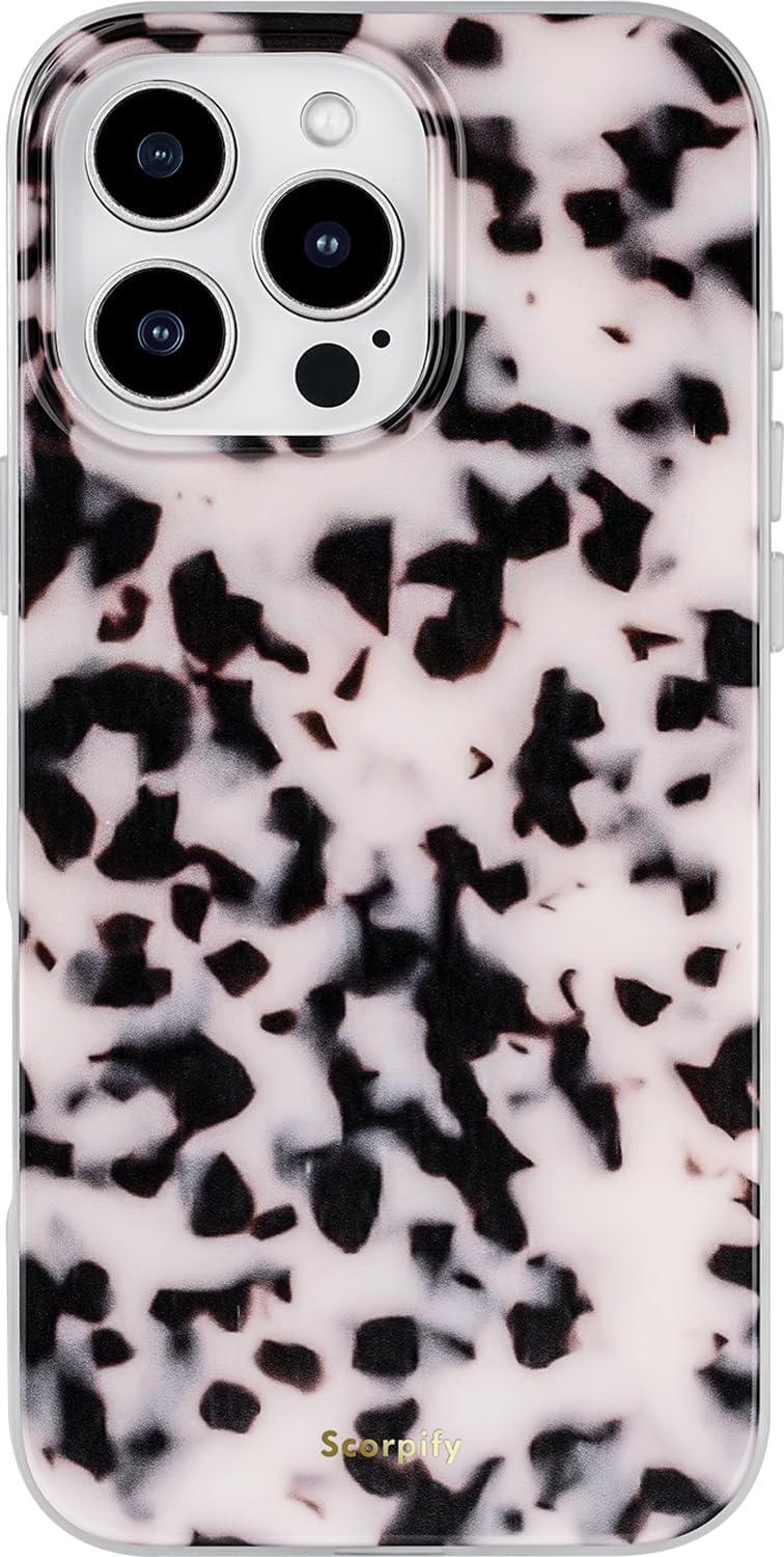 SCORPIFY iPhone 16 Pro Max Case with Pink Tortoise Shell Design