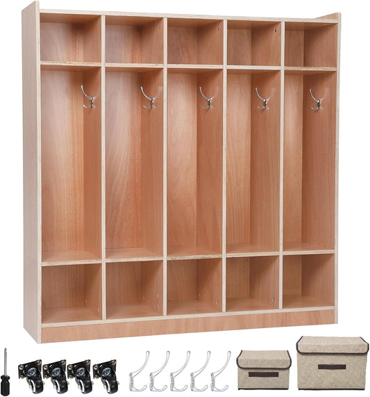 Garvee 5-Section Classroom Coat Locker with Ample Storage