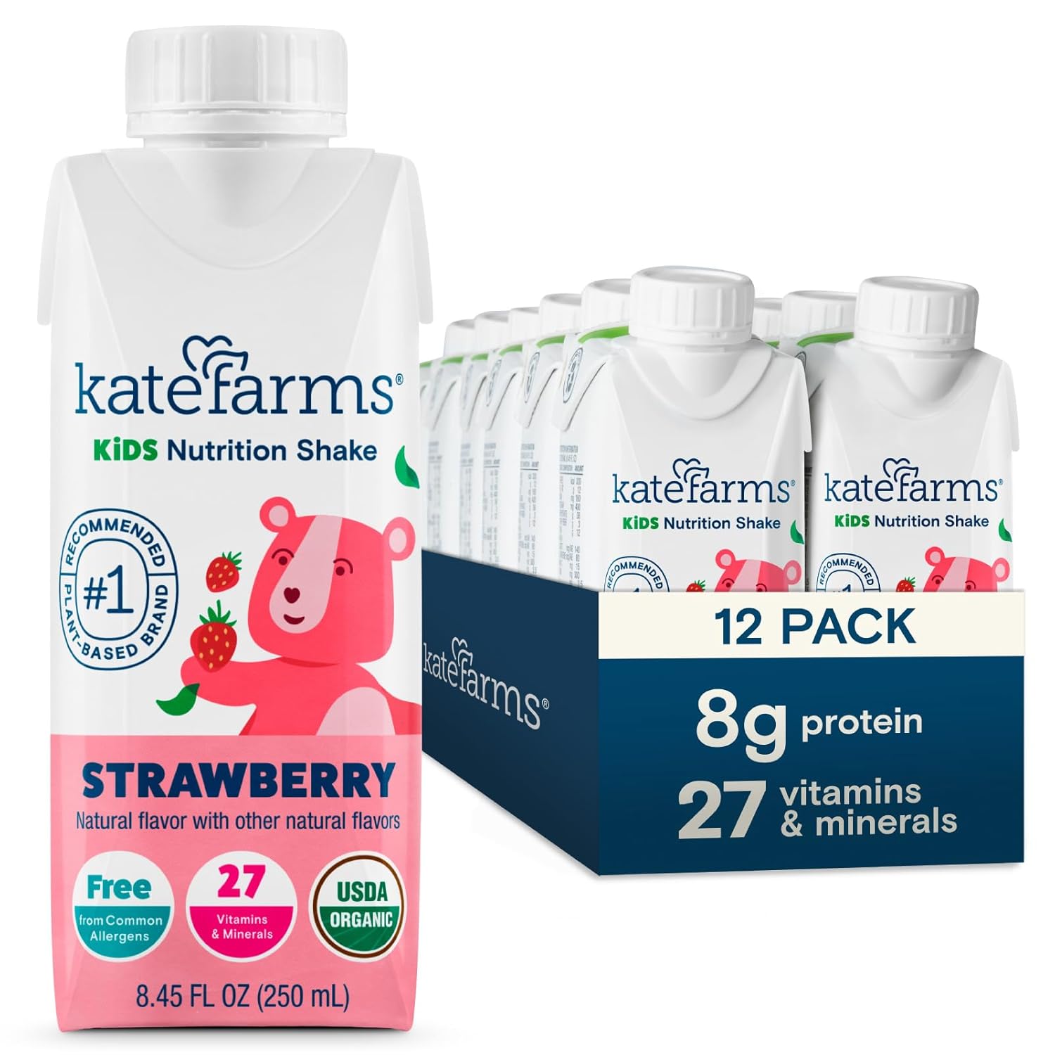 KATE FARMS Organic Kids Nutrition Shake for Healthy Growth