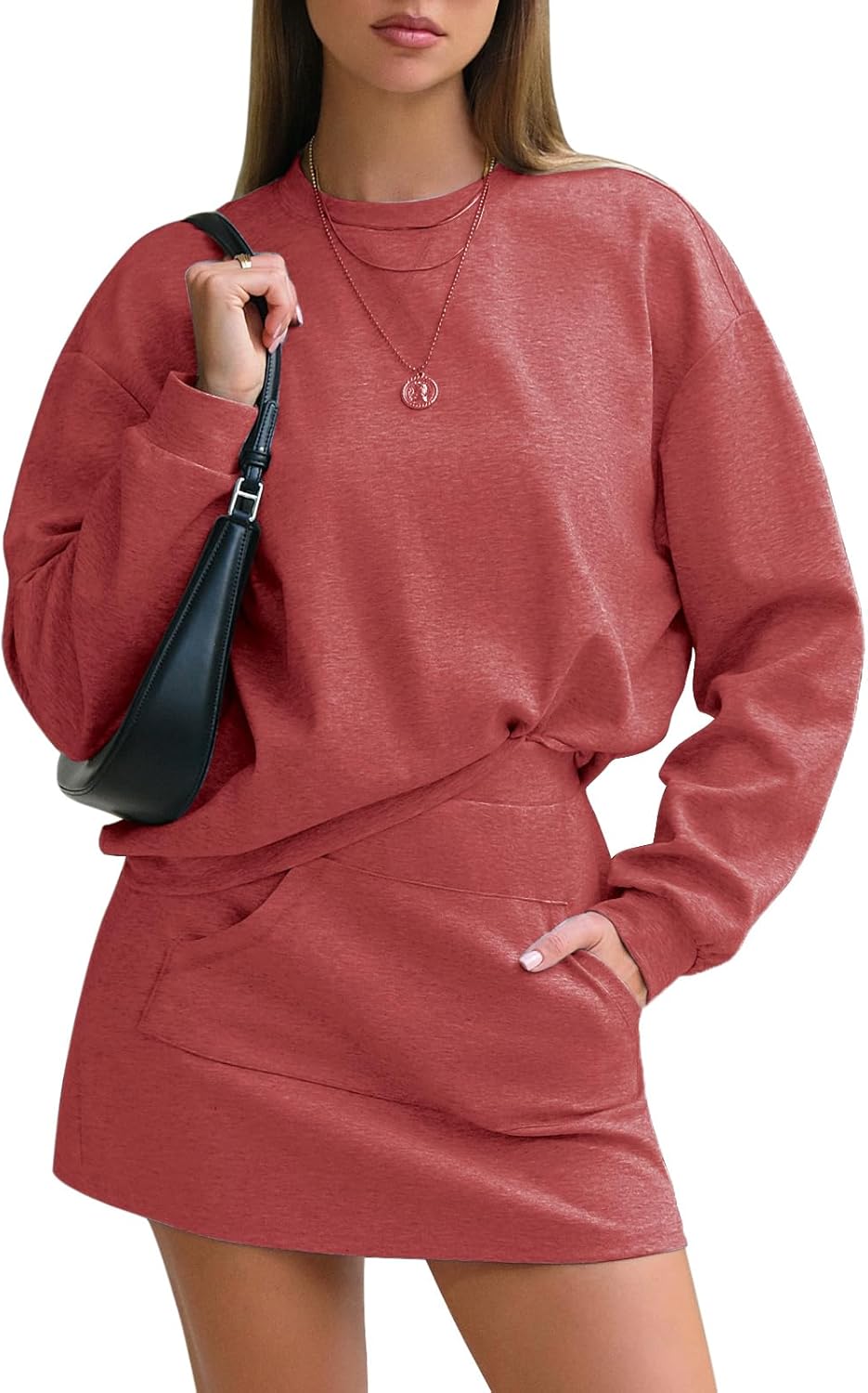EXLURA Women 2 Piece Sets Cotton Tracksuits for Fall Tennis