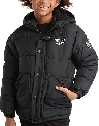 Reebok Boys' Heavyweight Quilted Puffer Snow Parka Jacket