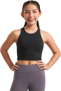 Girls Butterluxe Double Lined Racerback Crop Tank Top - Soft Fit