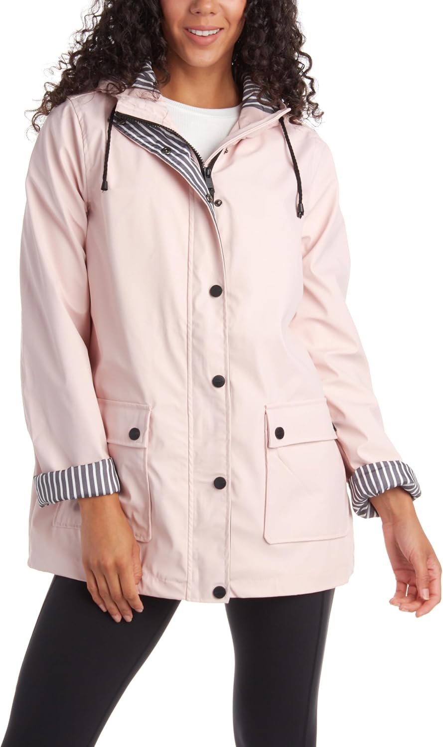 URBAN REPUBLIC Womens Rain Jacket - Lightweight Waterproof Windbreaker