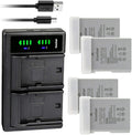 Kastar EN-EL14a 4-Pack Battery & LTD2 USB Charger - Dual Charge, Fast