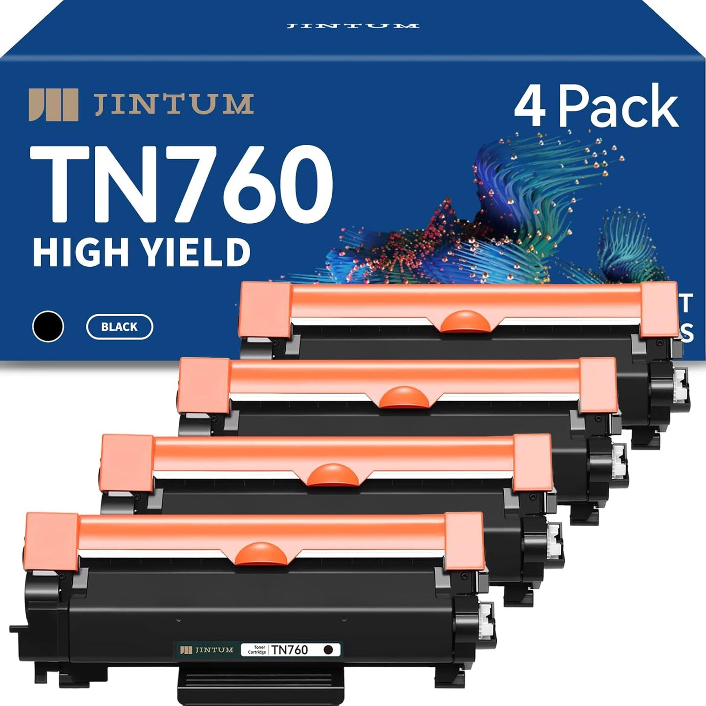 JINTUM TN760 Compatible Toner Cartridge for Brother Printers