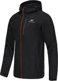 Mens Lightweight Hooded Waterproof Rain Jacket - Breathable Shell