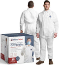 Hazmat Suits Disposable 25 Pack 4X-Large - Heavy Duty Coveralls