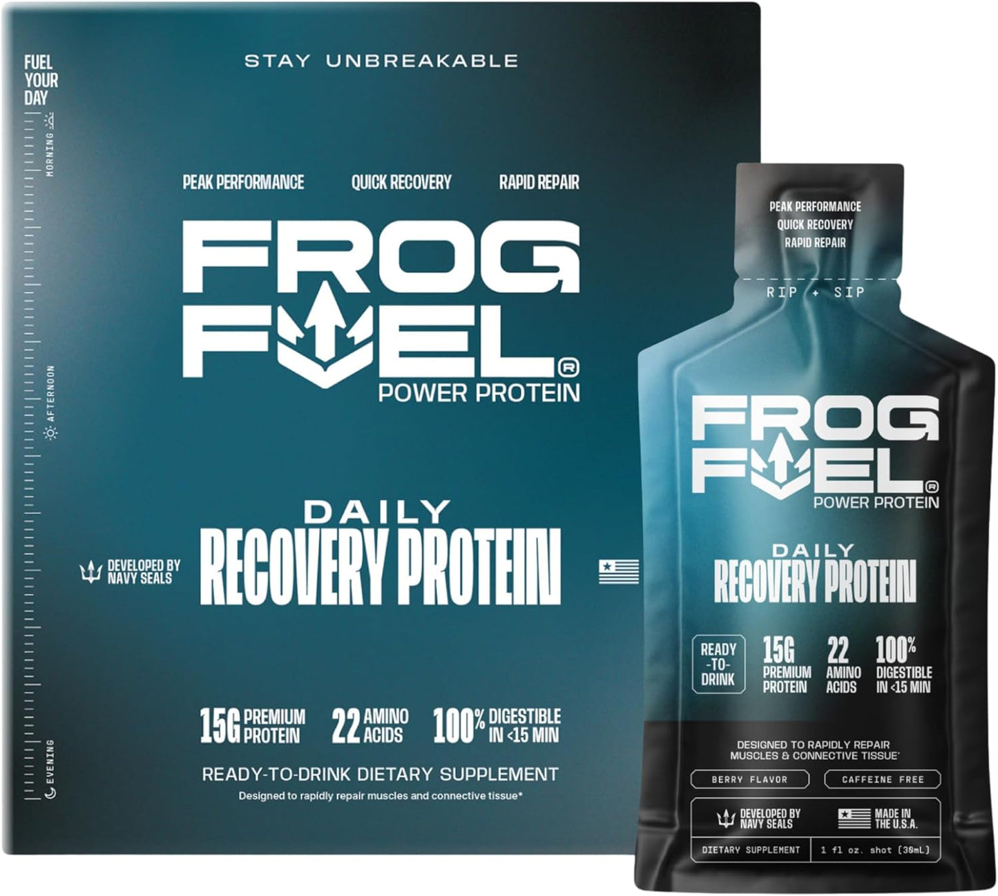 Frog Fuel Power Protein Shot with 15g Collagen for Recovery