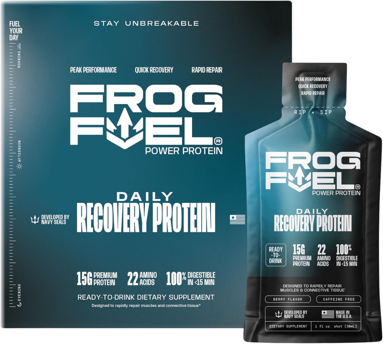 Frog Fuel Power Protein Shot with 15g Collagen for Recovery