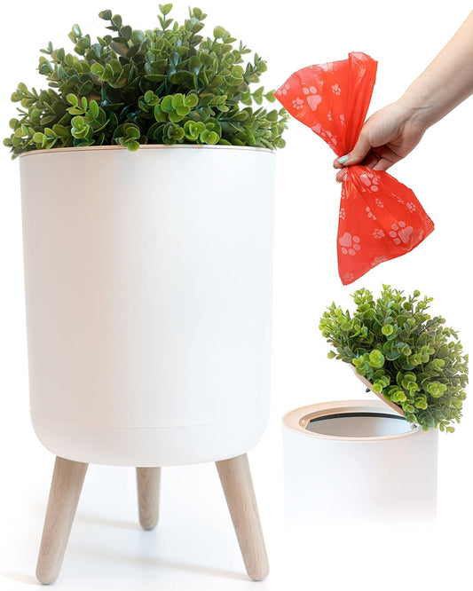 Earth & Mango Outdoor Dog Poop Trash Can - Stylish & Discreet