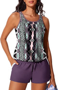 Summer Mae Blouson Tankini Swimsuit Two-Piece - Tummy Control Fit This
