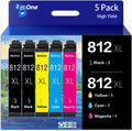 BeOne 812XL Ink Cartridges Combo Pack - High Yield Replacement