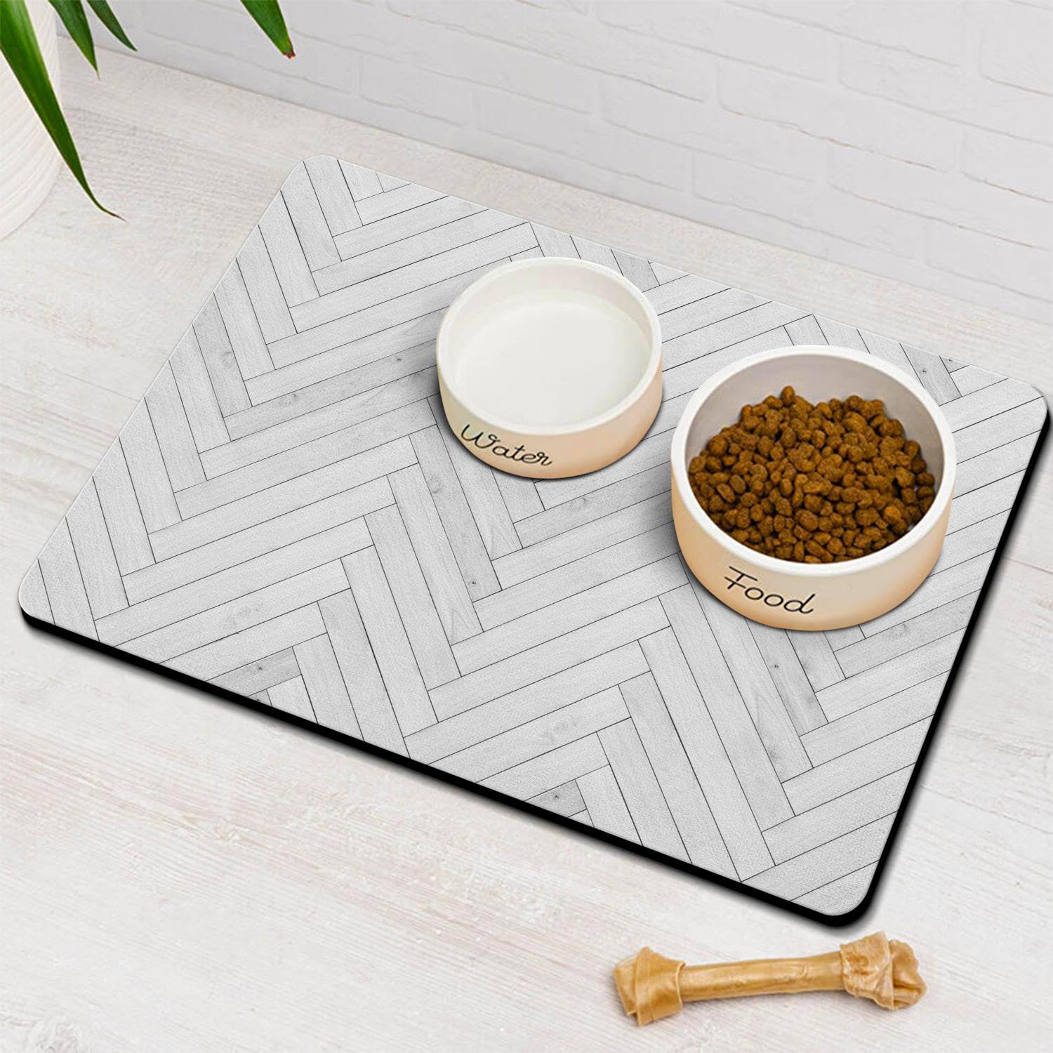 Absorbent Dog Food Mats for Floors - Quick Dry Pet Supplies
