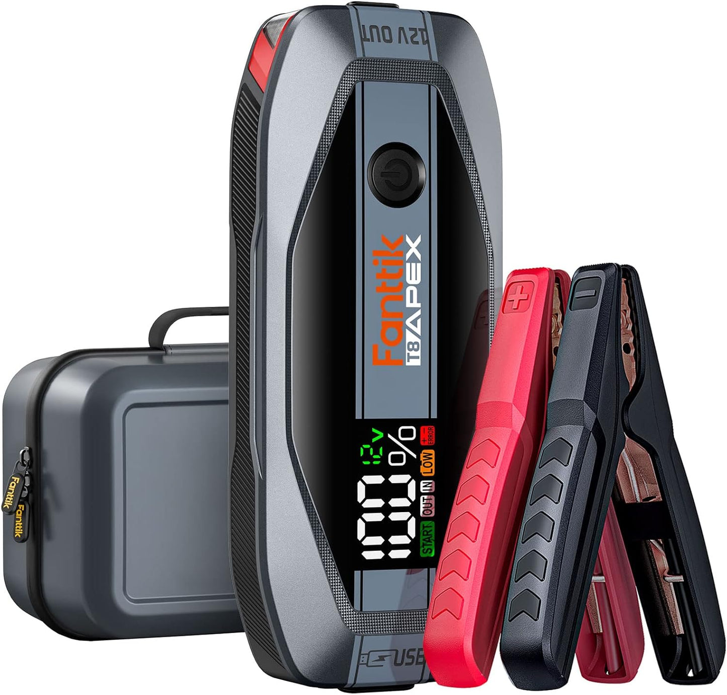 2000A Jump Starter: Power Up 8.5L Gas/6L Diesel