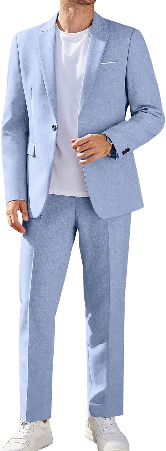 COOFANDY Men Suits Classic Fit 2 Piece Suit Set for All Occasions