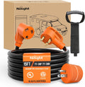 30 FT 30 Amp RV Extension Cord with Adapter - Heavy Duty 10/3