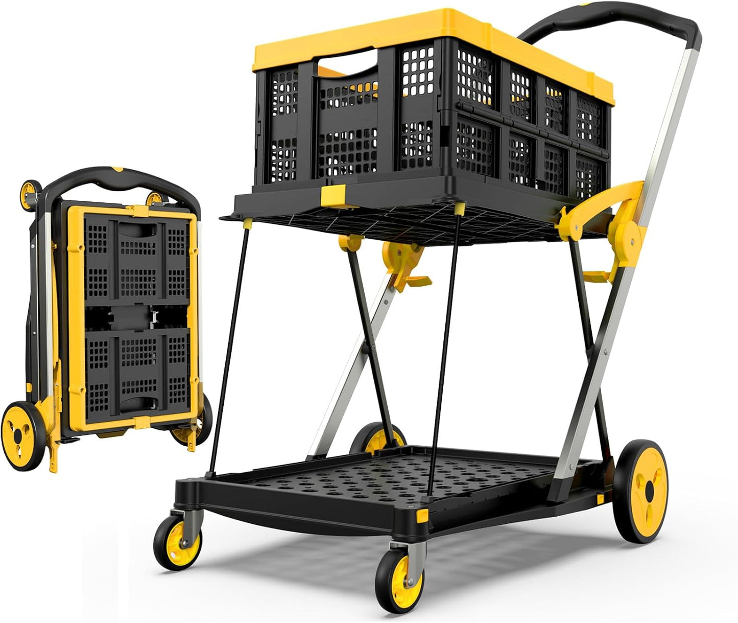 Collapsible Shopping Cart with Wheels for Easy Grocery Transport