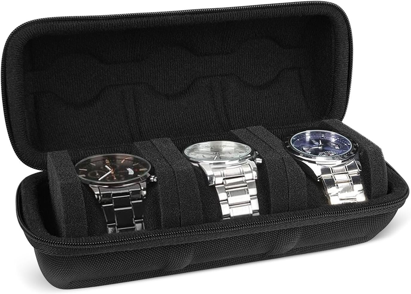 WisePoint 3-Slot Watch Roll Travel Case