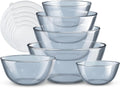COOK WITH COLOR 12 Pc Glass Mixing Bowl Set with Lids - Colored