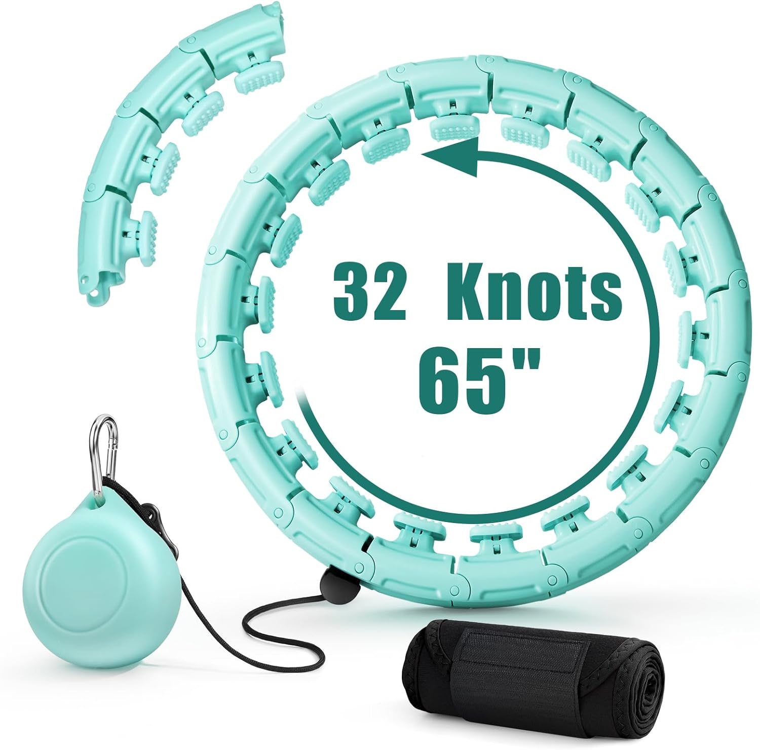 Weighted Fit Hoop for Plus Size Adults with Extra Sweat Belt