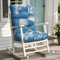 Waterproof Adirondack Chair Cushion with Ties in Blue Leaf by Uthem