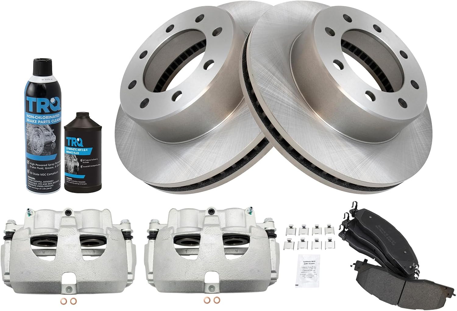 TRQ Front Brake Pad & Rotor Kit for Dodge Ram 2500 3500