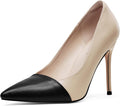 Elisabet Tang Women's Two-Tone Nude & Black 4in Stiletto Pumps