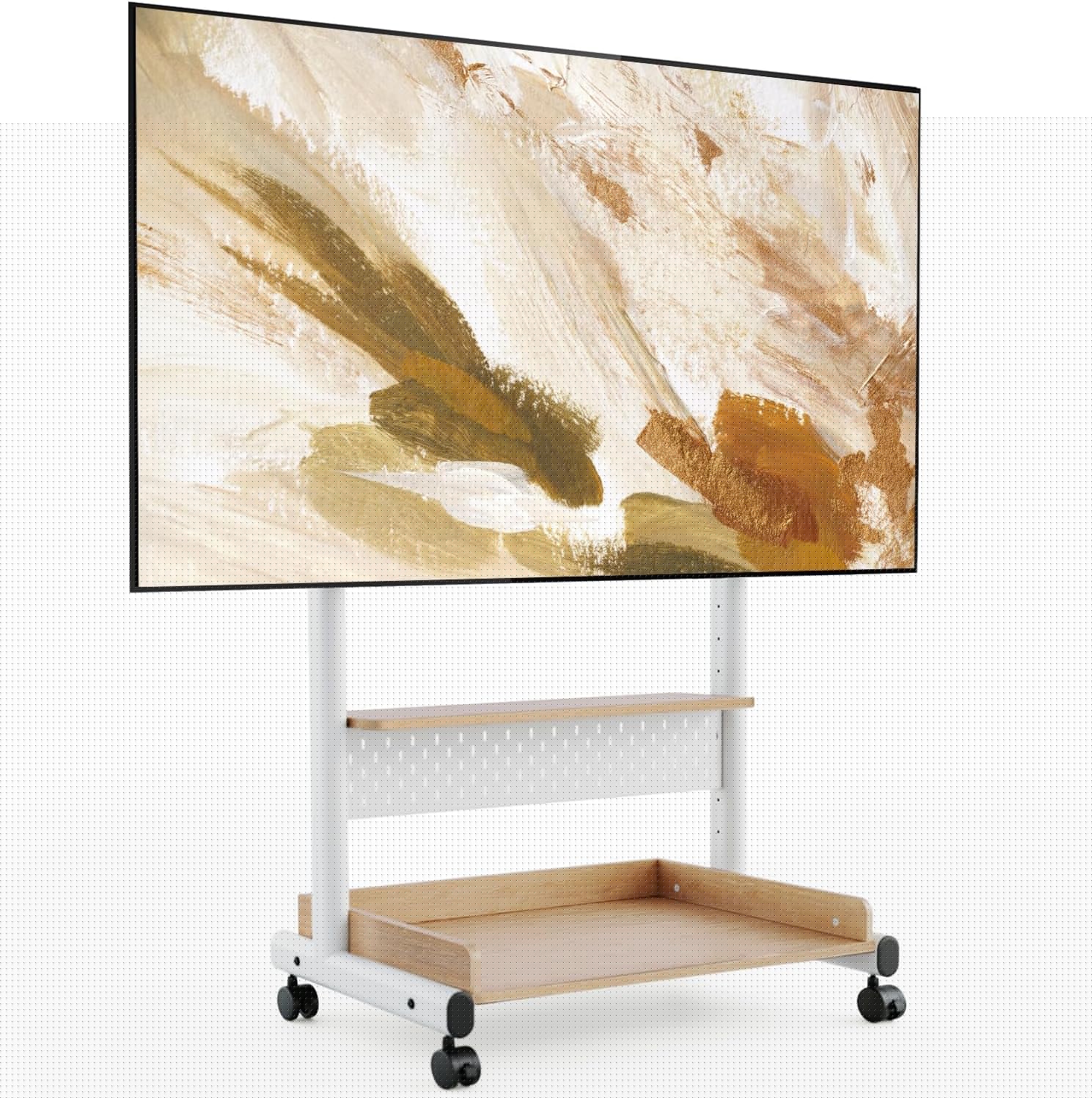 FITUEYES Rolling TV Stand for 40 to 85 Inch TVs with Storage