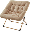 Comfy Faux Fur Folding Lounge Chair for Adults - Oversized Cozy Seat