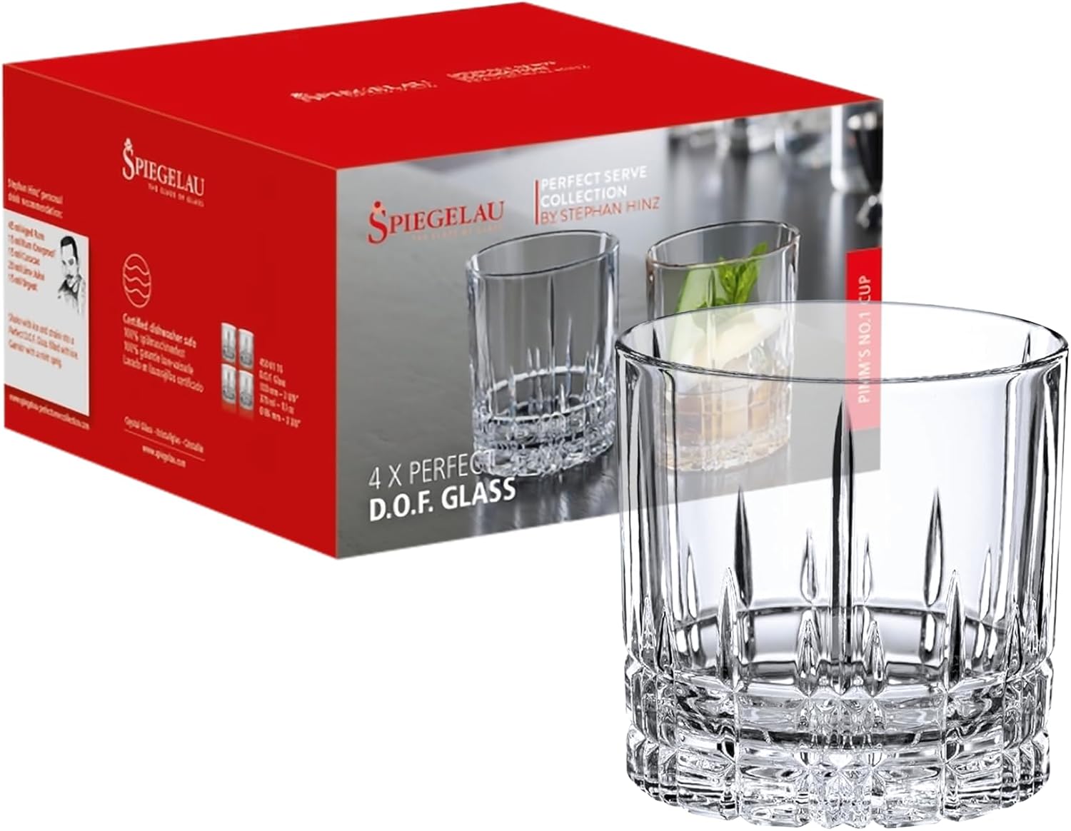 Professional Quality Lowball Glass Set - European-Made Crystal, Dishwasher Safe