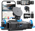 360 Dash Cam Front and Rear Inside 4 Channel Dash Cam - 2.5K+1080P