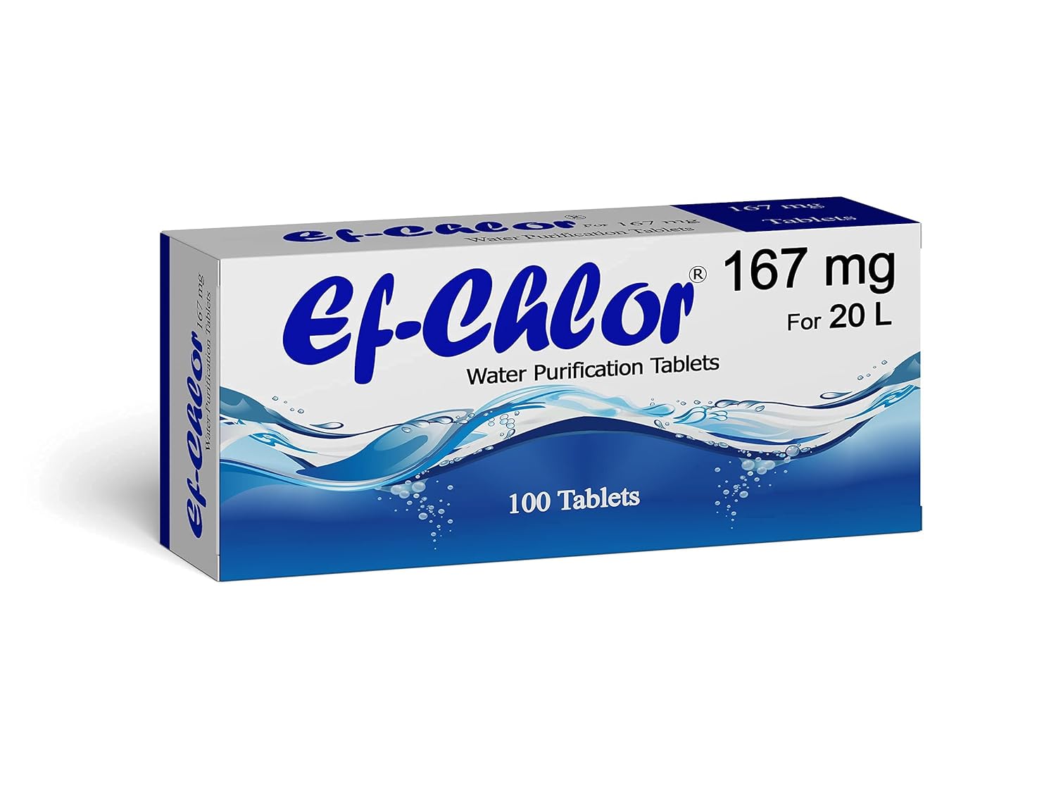 Portable Water Purification: Ef-Chlor 100 Tablets