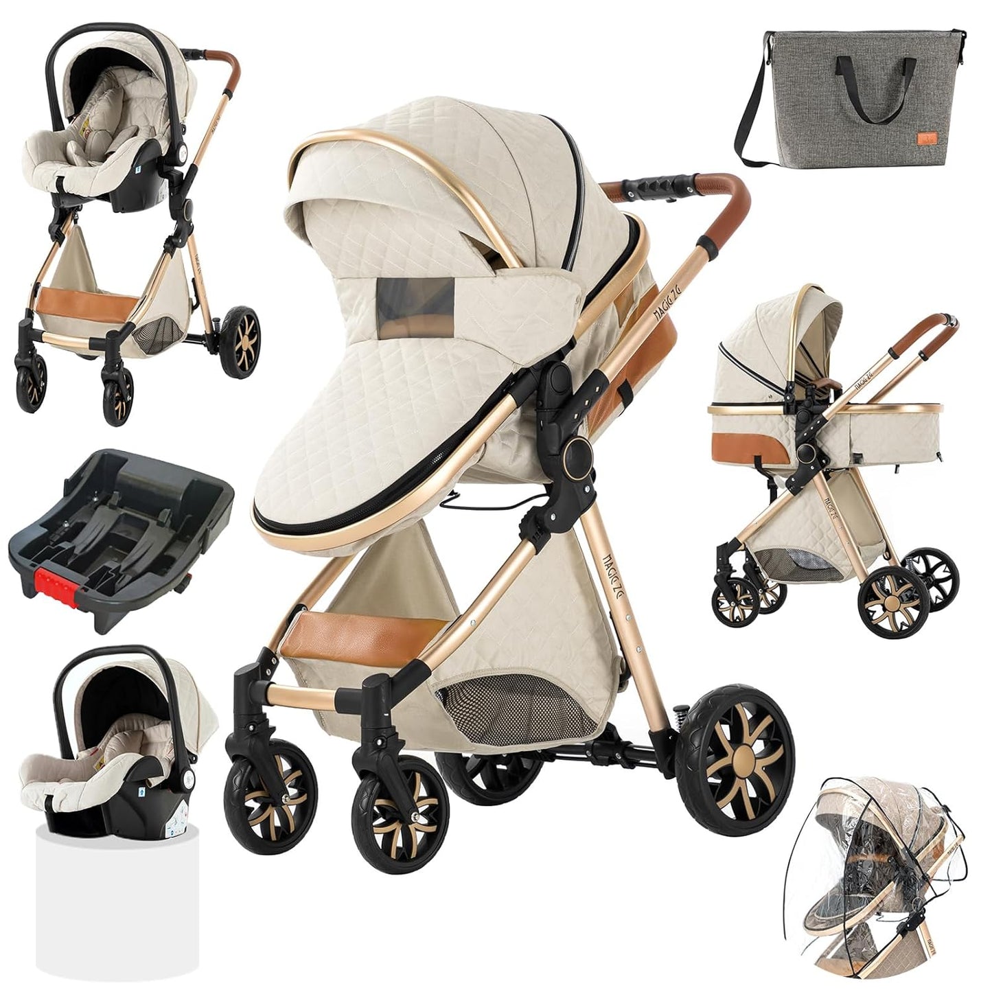 3 in 1 Baby Stroller Travel System for Newborns and Infants