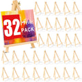 32 Pack 9 in Wood Tabletop Easels - Compact Display Set