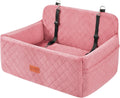Dog Car Seat for Medium/Large Dogs Pink - Booster Bed for Up to 55 lbs