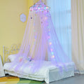 FIOBEE Princess Bed Canopy with LED - Dreamy Purple