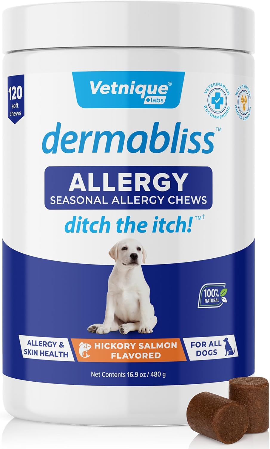 Dermabliss Dog Allergy Relief Chews for Itching and Licking