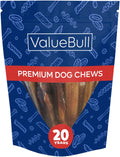 ValueBull Bully Sticks for Large Dogs, Jumbo 6 in - Durable Chew
