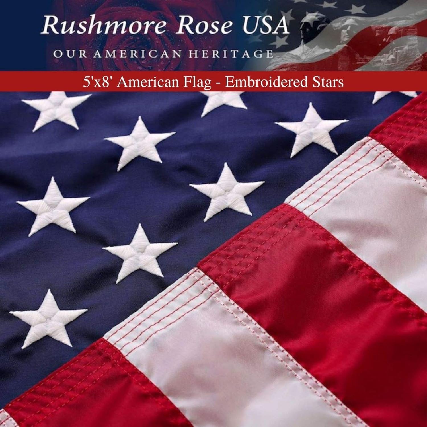 5X8 American Flag Heavy Duty Outdoor Flag Made in USA for All Weather