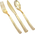 Supernal 360pcs Gold Plastic Silverware Set - Durable Disposable