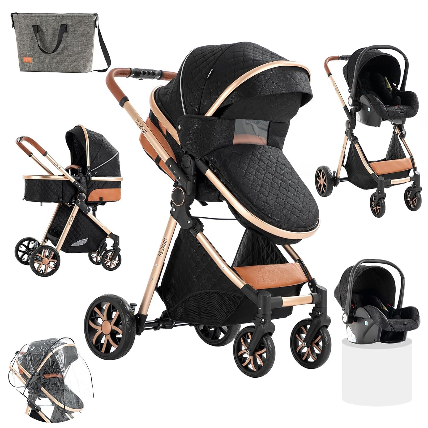 3 in 1 Baby Stroller Travel System Combo Set for Newborns