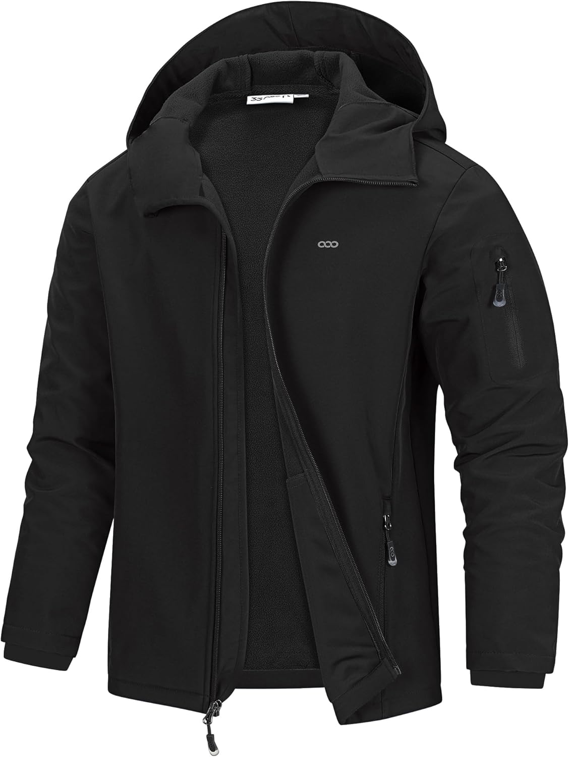 33,000ft Men's Hooded Softshell Jacket for All Weather Use