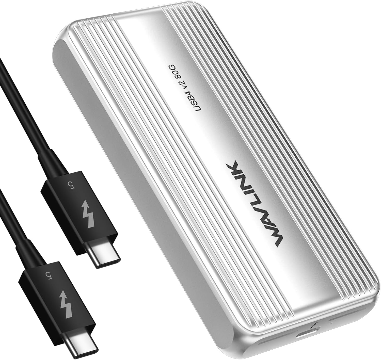 80Gbps M.2 NVMe SSD Enclosure with Cooling Fan for Thunderbolt