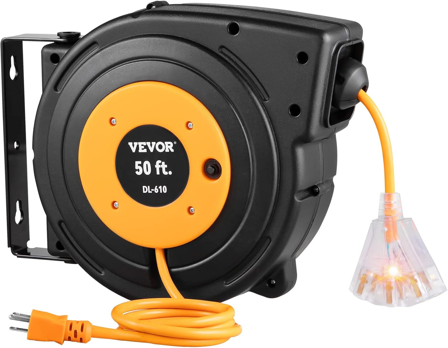 VEVOR Retractable Extension Cord Reel for Heavy Duty Use