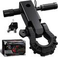 Shackle Hitch Receiver 2ft with Mega D Ring Shackle - Heavy Duty Tow