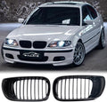 E46 Grille Black Kidney Single Slats Grill - Gloss Black Upgrade