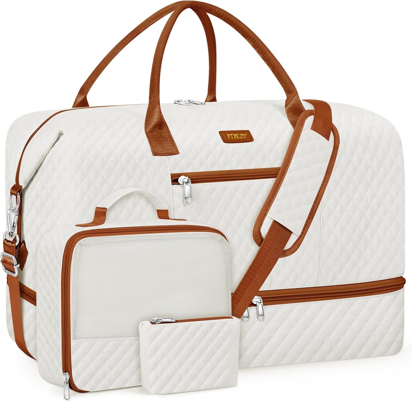 Weekender Bag for Women with Shoe Compartment and Large Capacity