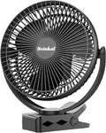 Portable Clip on Fan 10000mAh Battery Powered - Quiet 4-Speed Personal